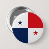 Badge Rond 7,6 Cm Drapeau du Panama (Devant & derrière)
