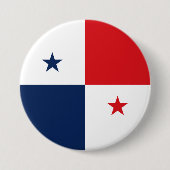 Badge Rond 7,6 Cm Drapeau du Panama (Devant)