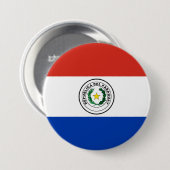 Badge Rond 7,6 Cm Drapeau du Paraguay (Devant & derrière)