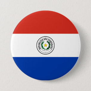 Badge Rond 7,6 Cm drapeau du Paraguay