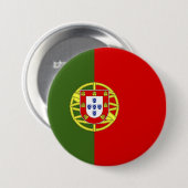 Badge Rond 7,6 Cm Drapeau du Portugal (Devant & derrière)