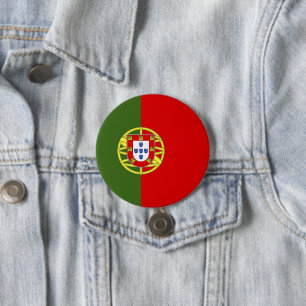 Badge Rond 7,6 Cm Drapeau du Portugal