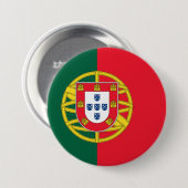 Badge Rond 7,6 Cm Drapeau du Portugal (Devant & derrière)