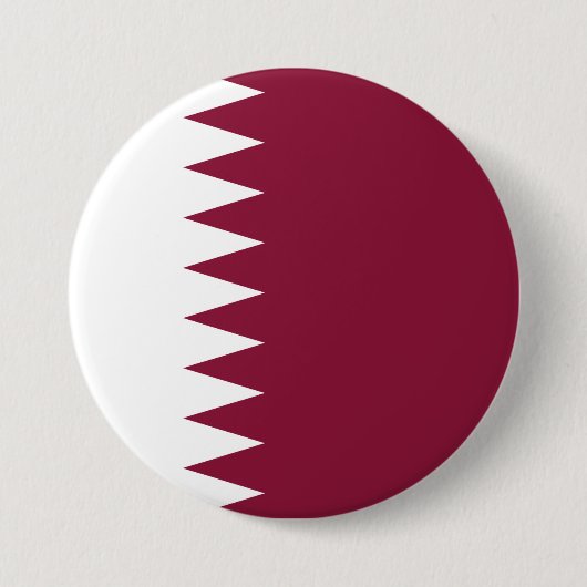 Badge Rond 7,6 Cm Drapeau du Qatar (Devant)