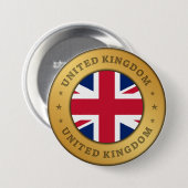Badge Rond 7,6 Cm Drapeau du Royaume-Uni (Devant & derrière)