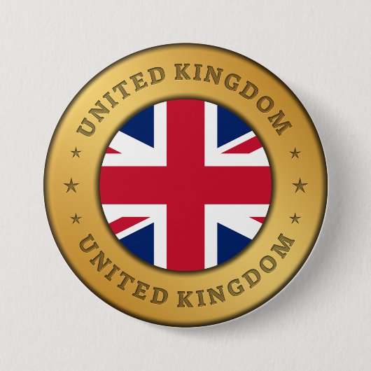 Badge Rond 7,6 Cm Drapeau du Royaume-Uni (Devant)