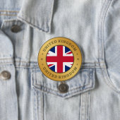 Badge Rond 7,6 Cm Drapeau du Royaume-Uni (En situation)