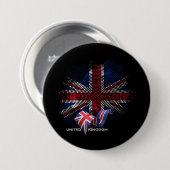 Badge Rond 7,6 Cm Drapeau du Royaume-Uni (Devant & derrière)