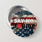 Badge Rond 7,6 Cm Drapeau du slogan anti-trump (Devant & derrière)