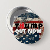 Badge Rond 7,6 Cm Drapeau du slogan anti-trump (Devant & derrière)