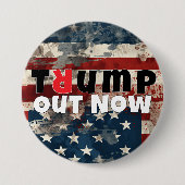 Badge Rond 7,6 Cm Drapeau du slogan anti-trump (Devant)