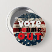 Badge Rond 7,6 Cm Drapeau du slogan anti-trump (Devant & derrière)
