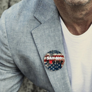 Badge Rond 7,6 Cm Drapeau du slogan anti-trump