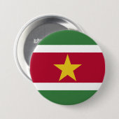 Badge Rond 7,6 Cm Drapeau du Suriname (Devant & derrière)