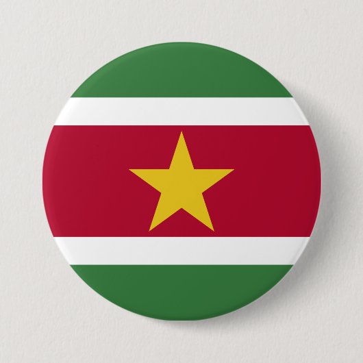 Badge Rond 7,6 Cm Drapeau du Suriname (Devant)