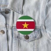 Badge Rond 7,6 Cm Drapeau du Suriname (En situation)