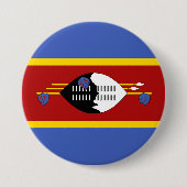 Badge Rond 7,6 Cm drapeau du Swaziland (Devant)