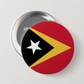 Badge Rond 7,6 Cm Drapeau du Timor oriental (Devant & derrière)