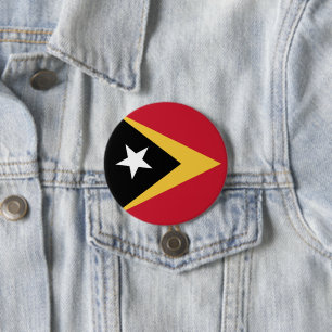 Badge Rond 7,6 Cm Drapeau du Timor oriental