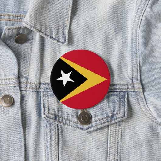 Badge Rond 7,6 Cm Drapeau du Timor oriental (En situation)
