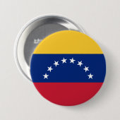 Badge Rond 7,6 Cm Drapeau du Venezuela (Devant & derrière)