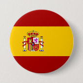 Badge Rond 7,6 Cm Drapeau espagnol (Devant)