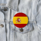 Badge Rond 7,6 Cm Drapeau espagnol (En situation)