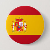 Badge Rond 7,6 Cm Drapeau espagnol (Devant)