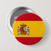 Badge Rond 7,6 Cm Drapeau espagnol (Espagne) (Devant & derrière)