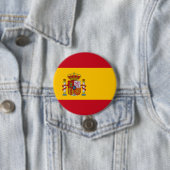 Badge Rond 7,6 Cm Drapeau espagnol (Espagne) (En situation)