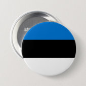 Badge Rond 7,6 Cm Drapeau estonien (Devant & derrière)