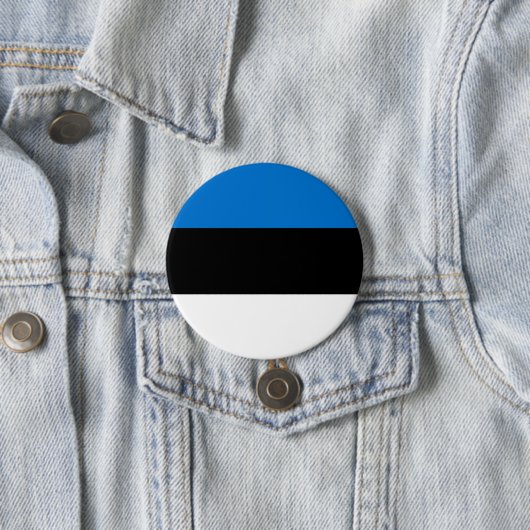 Badge Rond 7,6 Cm Drapeau estonien (En situation)