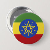 Badge Rond 7,6 Cm Drapeau éthiopien (Devant & derrière)