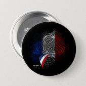 Badge Rond 7,6 Cm Drapeau français (Devant & derrière)