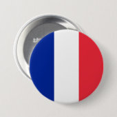 Badge Rond 7,6 Cm Drapeau français (Devant & derrière)