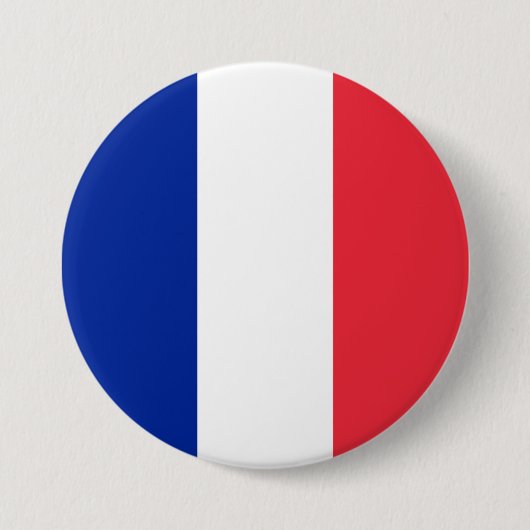 Badge Rond 7,6 Cm Drapeau français (Devant)