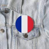 Badge Rond 7,6 Cm Drapeau français (En situation)