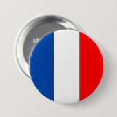 Badge Rond 7,6 Cm Drapeau France (Devant & derrière)