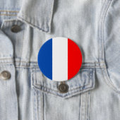 Badge Rond 7,6 Cm Drapeau France (En situation)