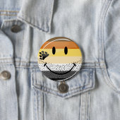 Badge Rond 7,6 Cm Drapeau gai heureux barbu drôle de fierté d'ours (En situation)