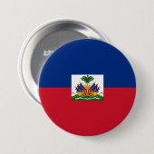Badge Rond 7,6 Cm Drapeau Haïti (Devant & derrière)