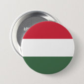 Badge Rond 7,6 Cm Drapeau Hongrie (Devant & derrière)