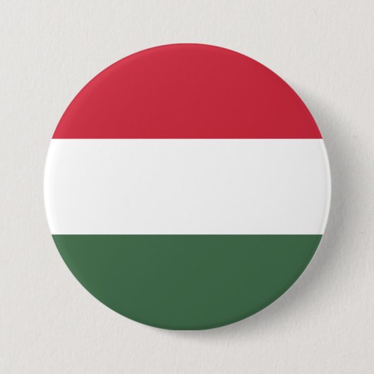 Badge Rond 7,6 Cm Drapeau Hongrie (Devant)