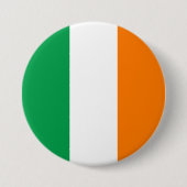 Badge Rond 7,6 Cm Drapeau irlandais (Devant)