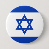 Badge Rond 7,6 Cm Drapeau Israël (Devant)