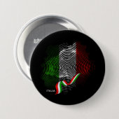 Badge Rond 7,6 Cm Drapeau italien (Devant & derrière)