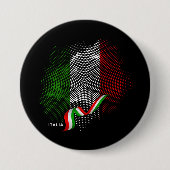 Badge Rond 7,6 Cm Drapeau italien (Devant)