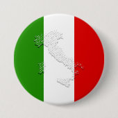 Badge Rond 7,6 Cm Drapeau italien (Devant)