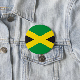 Badge Rond 7,6 Cm Drapeau jamaïcain