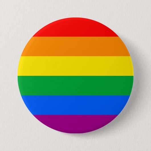 Badge Rond 7,6 Cm Drapeau LGBT Pride / Drapeau Rainbow (Devant)